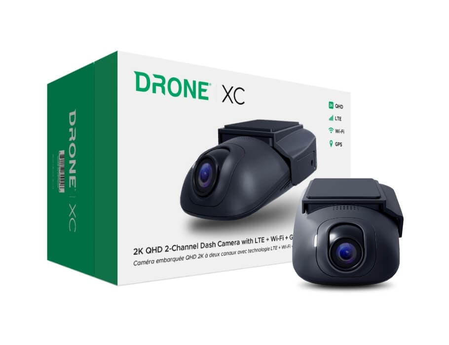DroneMobile XC 2K QHD 2-channel dash camera with LTE, Wi-Fi, and GPS